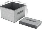 DAYARD Fabric Bins [3-Pack], Foldable Cube Baskets Storage Boxes for Shelves, Closet, Bookshelf, Nursery Organizer Containers, 11 x 11 x 8 inch Grey - Image 5