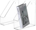 2 Pack Acrylic Magazine File Holder with Handle, Plastic Desk Organizer by Voittozege