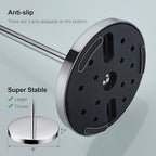 BAGNOLUX Bathroom Toilet Paper Holder Stand with Reserve, SUS304 Stainless Steel Rustproof Pedestal Tissue Roll Holder Heavy Duty, Polished Chrome - Image 6