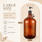 135oz Amber Glass Pump Dispenser Bottle for Laundry Detergent - Image 2