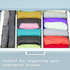 4 Pack Bamboo Drawer Dividers Organizer with Inserts 2.6'' High - Image 7