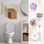 Teenyyou 20.4" Swivel Towel Rack 6 Arms 304 Stainless Steel Gold - Image 4
