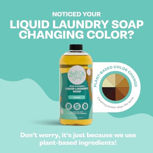 Buff City Soap - Liquid Laundry Soap Made With Simple Ingredients & No Harsh Chemicals - Cleans Tough Stains & Lifts Dirt - Sandalwood & Raspberry Scented Laundry Detergent - Narcissist - Image 4