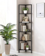 TUTOTAK Corner Shelf, 6-Tier Corner Bookshelf for Small Space - Image 5