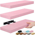 Sorbus 16 Inch Floating Shelves for Wall (3 Pack, Pink) by Sorbus