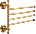 Antique Bronze Folding Towel Holder 4 Bars for Bathroom Hand Towel Rack Wall Mounted by PINMING