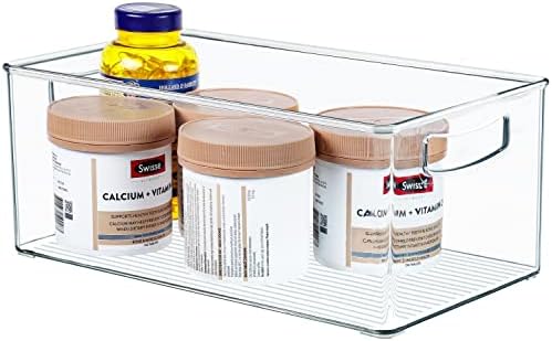 Hudgan 4 Pack Straight Sides Stackable Pantry Organizer Bins for Home Edit - 13.5''L x 7.5''W x 5.5''H - Image 7