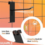 HUHOLE 60 Pack Black Gridwall Hooks, 2", 4", 6" Inch Display Hangers - Image 3