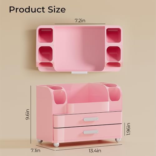 UFORU Makeup Organizer Countertop with 2 Large Drawers for Vanity Bathroom - Image 4