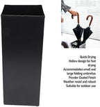 Umbrella Stand, Umbrella Holder for Entryway, Metal Square Umbrella Rack Organizer Freestanding, for Canes Walking Sticks (Black) - Image 3