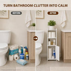 LuiceABC Upgraded Co-Extruded Board Toilet Paper Stand Cabinet for Bathroom - Image 5
