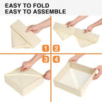 Drawer Organizer Clothes, Nursery Dresser & Closet Storage, Beige, 15 Pack - Image 6