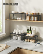 SONGMICS Cabinet Organizer Shelf, Set of 4 Spice Rack, Kitchen Storage - Image 2