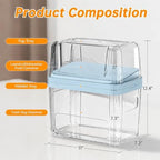 2-in-1 Trash Bag Holder Laundry & Dishwasher Pods Container,Garbage Bag Dispenser with Removable Lids,Kitchen Organizer and Under Sink Storage Box (Blue) - Image 2
