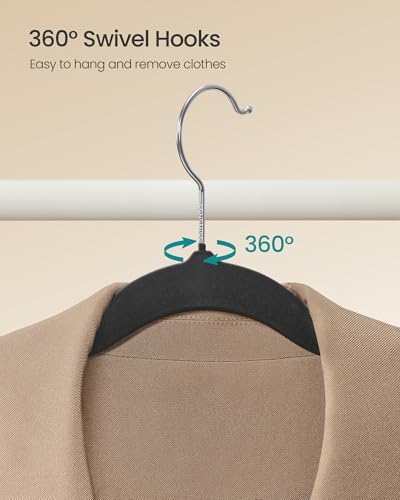 SONGMICS Velvet Hangers 60 Pack, Non-Slip, Heavy-Duty, Space-Saving - Image 4