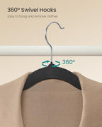 SONGMICS Velvet Hangers 150 Pack, Non-Slip, Heavy-Duty, Space-Saving - Image 4