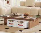 Homsorout Stackable Storage Drawers - Fabric Pull Out Organizer, White - Image 5