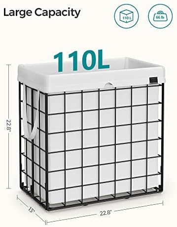 SONGMICS Laundry Hamper, Collapsible, 29 Gal. (110L) - Image 5