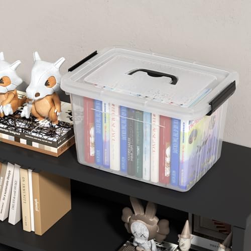 18 Quart Storage Boxes, 4-Pack Clear Plastic Storage Bins with Lids - Image 5