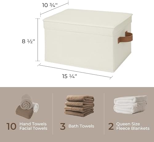 StorageWorks Closet Storage Bins, Fabric Storage Bins with Lids - Image 5