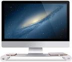 PG Silver Monitor Stand Riser with 4-Port USB Charging ports, Convenient keyboard organiser,Desktop Organizer for Computer, Laptop, TV, Printer - Ergonomic Keyboard Tray & Storage Shelf. - Image 2