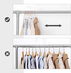 SONGMICS Velvet Hangers 30 Pack, Non-Slip Hangers with Rose Gold-Colored Swivel Hooks, Slim Space-Saving Hanger, Velvet Hanger for Closet, Heavy-Duty, White UCRF026W30 - Image 3