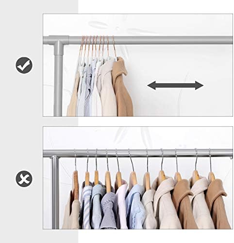 SONGMICS Velvet Hangers 30 Pack, Non-Slip Hangers with Rose Gold-Colored Swivel Hooks, Slim Space-Saving Hanger, Velvet Hanger for Closet, Heavy-Duty, White UCRF026W30 - Image 3