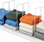Wire Shelf Dividers, White, 12" Deep, 16" Height, 8 Pack by Unknown