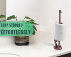 Comfify Copper with Black Giraffe Paper Towel & Toilet Paper Stand – 18.9" - Image 7