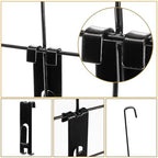 50 Pack Gridwall Hooks, Utility Notch Display Hook, Black Metal Gridwall Picture Hanger, Grid Wall Accessory for Art Clothes Painting, Panel, Pegboard, Shelf, Commercial Display - Image 3