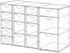 Vtopmart 4 Set Acrylic Desk Organizer with 16 Drawers for Office, Makeup by Vtopmart