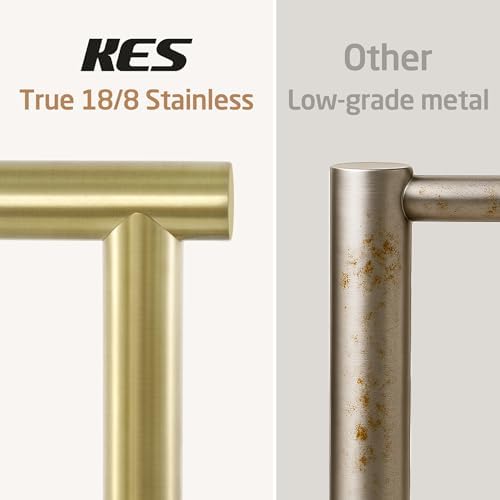 KES Freestanding Toilet Paper Holder, Brushed Gold, Marble Base, SUS304 - Image 3