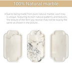 Marmor Marble Perfume Tray Bathroom Tray for Decorative,Candles,Jewelry Stone Vanity Tray,Kitchen Counter Decor and Home Decorative Tray(Calacatta Marble) Jewelry Tray Unique Festival Gifts - Image 2