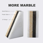 Karibiber Marble Book Ends, Non-Skid Bookends for Shelves, Composite Bookend with Natural Marble, Heavy Duty Book Stopper, Collected CDs and Oversized Books Organizer, Gold & Black Decorative Bookends - Image 4