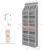 Univivi Upgraded Over the Door Organizer for Baby Nursery, Grey, 6-Shelf - Image 3