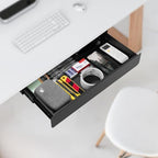 KHAMAL Under Desk Drawer Slide Out Large - Under Table Drawer 17.32" x 9.25", Pull-Out Storage Organizer With Cable Management For Home & Office - Image 6