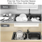 MAJALiS Expandable Dish Drying Rack Over Sink with Extra Drying Mat - Image 3
