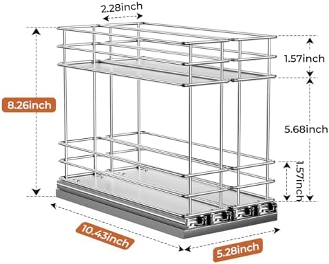 Mystozer Pull Out Spice Rack Organizer for Cabinet, Slide Out Spice Racks - Image 6