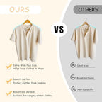 Urby Extra Wide Hangers for Plus Size Clothes, 19 Inch, Natural Wood, 10pk - Image 2