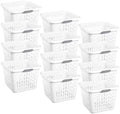 Sterilite Square Laundry Basket, Plastic Clothes Hamper, 12 Pack by Sterilite
