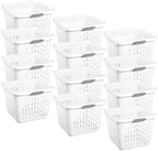 Sterilite Square Laundry Basket, Plastic Clothes Hamper, 12 Pack by Sterilite