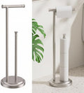 Hoimpro Toilet Paper Holder Stand Bathroom Free Standing Brushed Nickel by Hoimpro