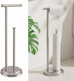 Hoimpro Toilet Paper Holder Stand Bathroom Free Standing Brushed Nickel by Hoimpro