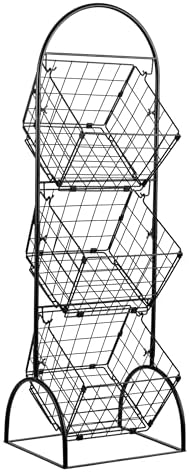 Sorbus 3 Tier Basket Stand for Fruit, Vegetables & Kitchen Storage - Image 6