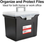 STAPLES File Box Portable Tote, Letter Size, Black, 4/Carton - Image 2