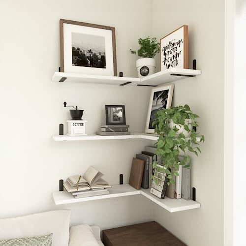 WOPITUES Floating Shelves Set of 6 for Wall Decor & Storage, White - Image 5