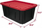 Storage Bins with Lids, 27 Gal 2-Pack Stackable Plastic Totes - Image 4