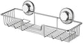 iPEGTOP L-4 Strong Suction Cup Shower Caddy Bath Shelf Storage, Combo Organizer Basket for Shampoo, Soap, Conditioner, Razor Bathroom Accessories - Rustproof Stainless Steel, Chrome by iPEGTOP