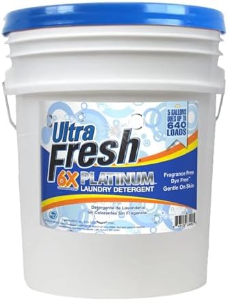 Ultra Fresh 6X Platinum Detergent, 5 Gallon, Fragrance-Free & Dye-Free by UltraFresh