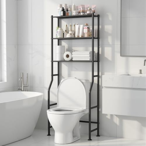 Livilord 3-Tier Over Toilet Storage Rack, Anti-Wobble, Black by LivilordBrand